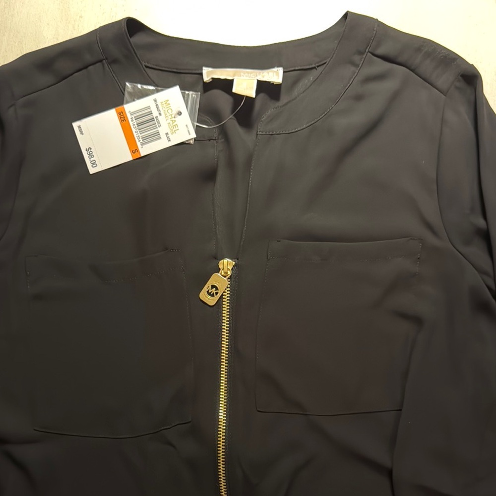 Michael Kors Black and Gold Blazer with Elegant Design